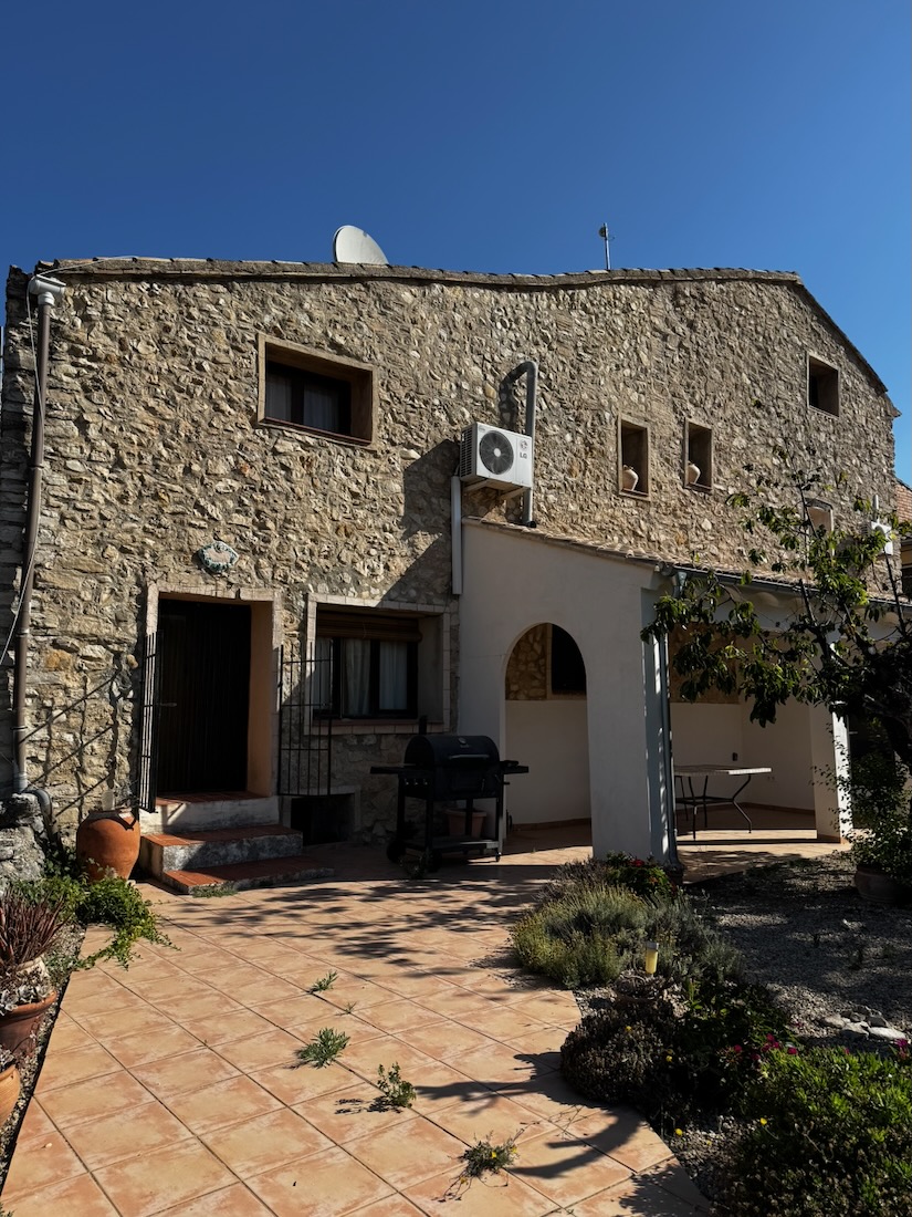 The front stone facade of Casa Piedra